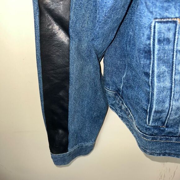 Soncy Plus Denim Teddy Collar Jean‎ Jacket (Soncy size 3X) - Picture 8 of 16